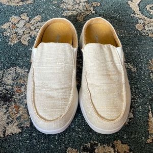 Orthocomfoot white slip on orthopedic arch support shoes